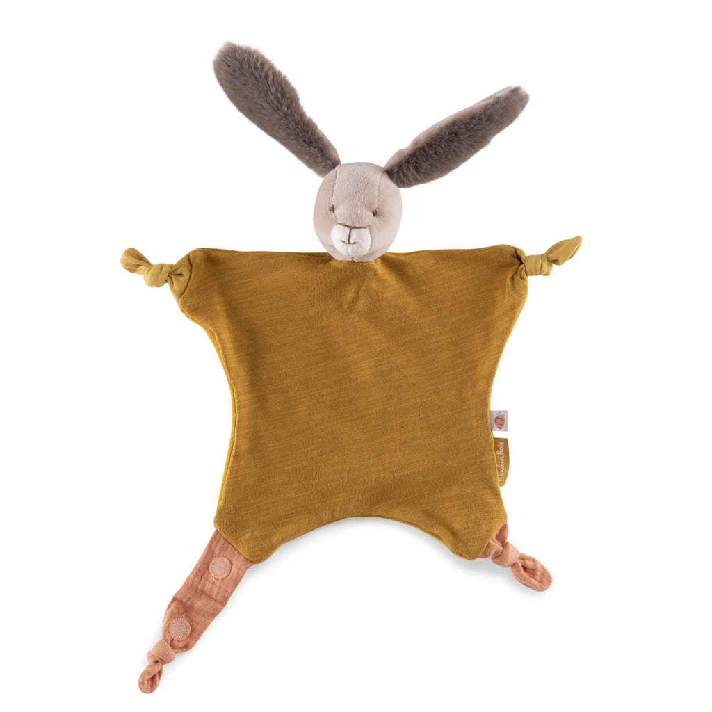 Moulin Roty Ochre rabbit comforter - Trois Petits Lapins