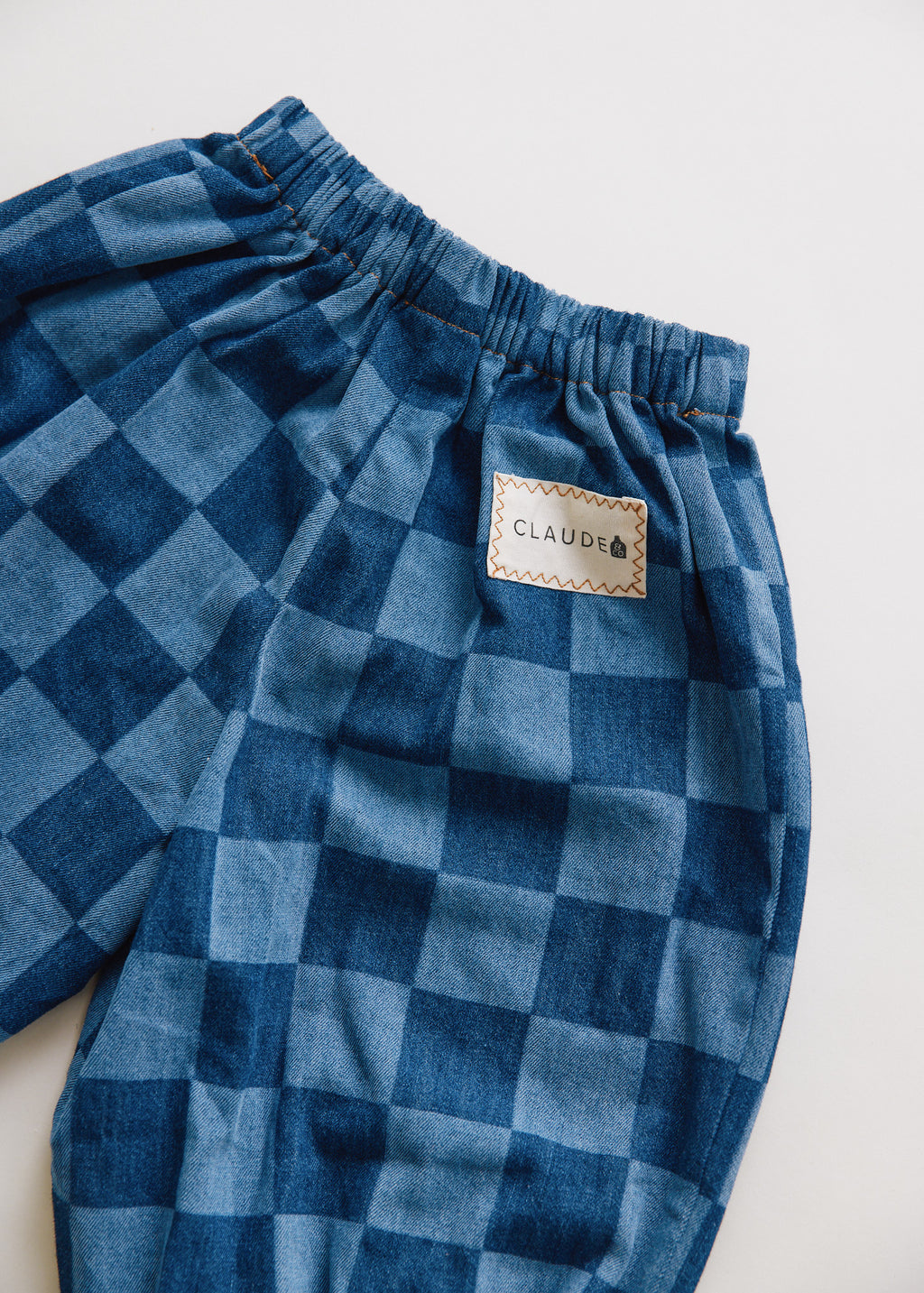 Claude & Co Murphy Checkerboard Balloon Denim Trouser