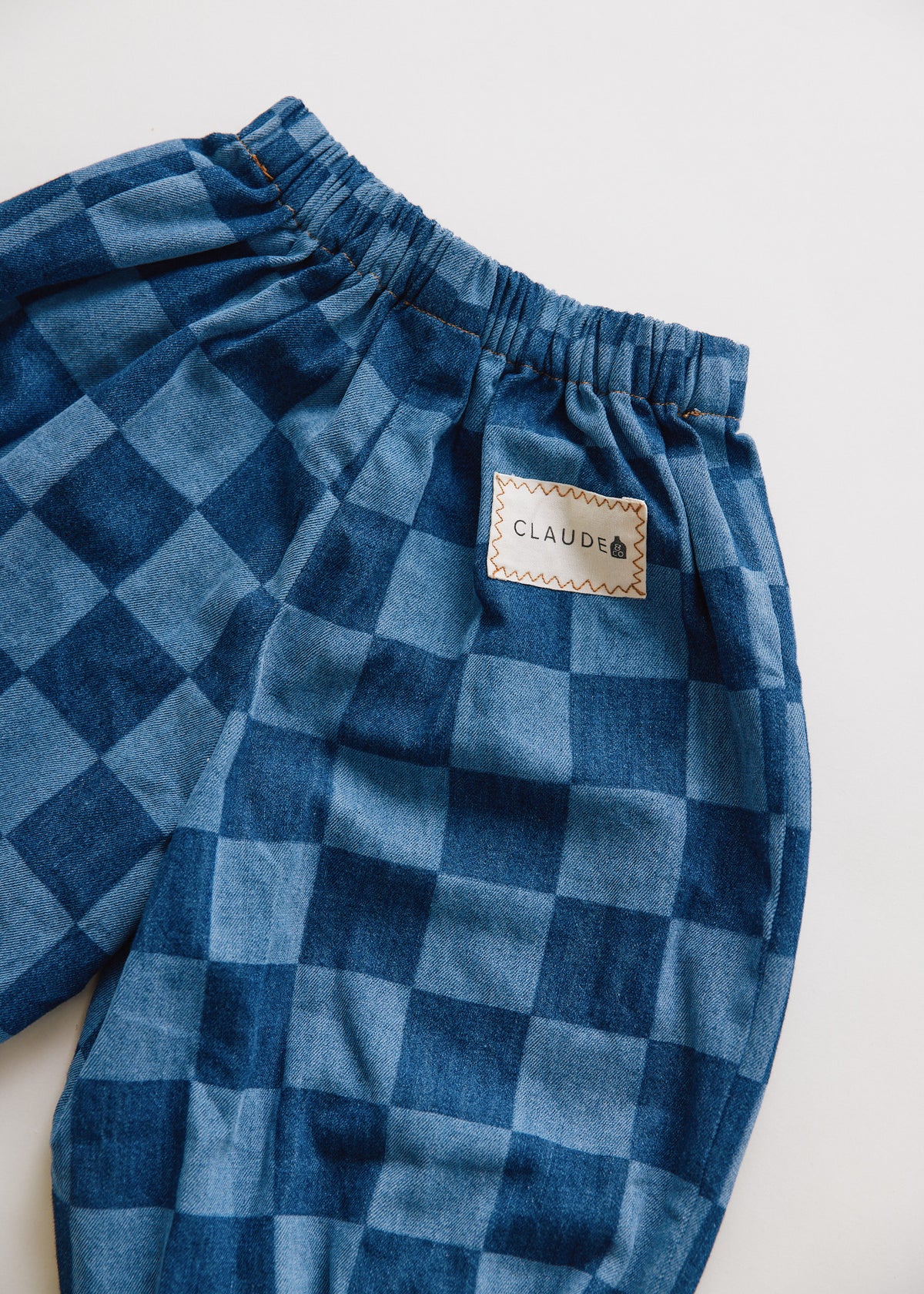 Claude & Co Murphy Checkerboard Balloon Denim Trouser