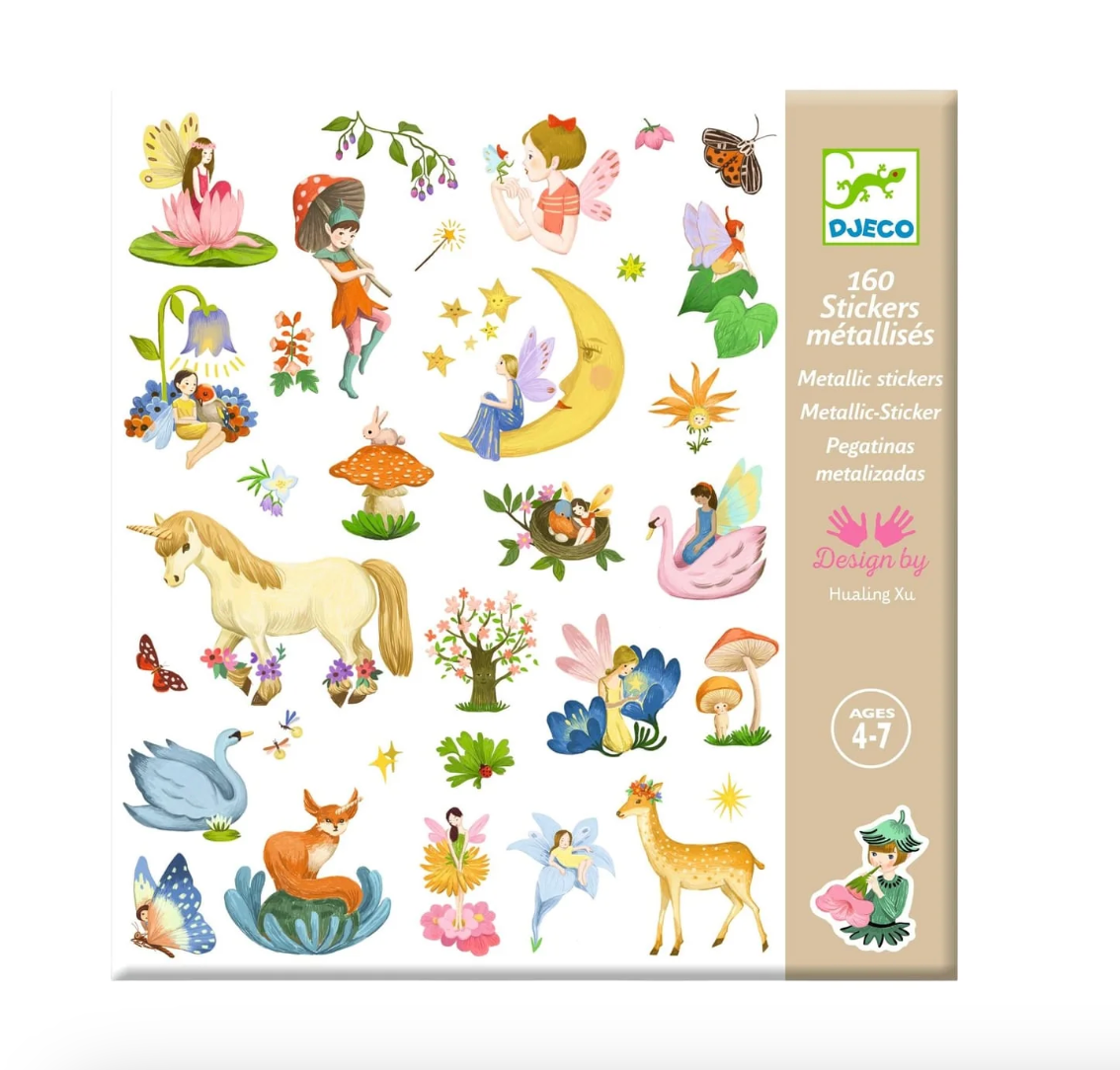 Djeco 160 Stickers On Sheets - Fantasy