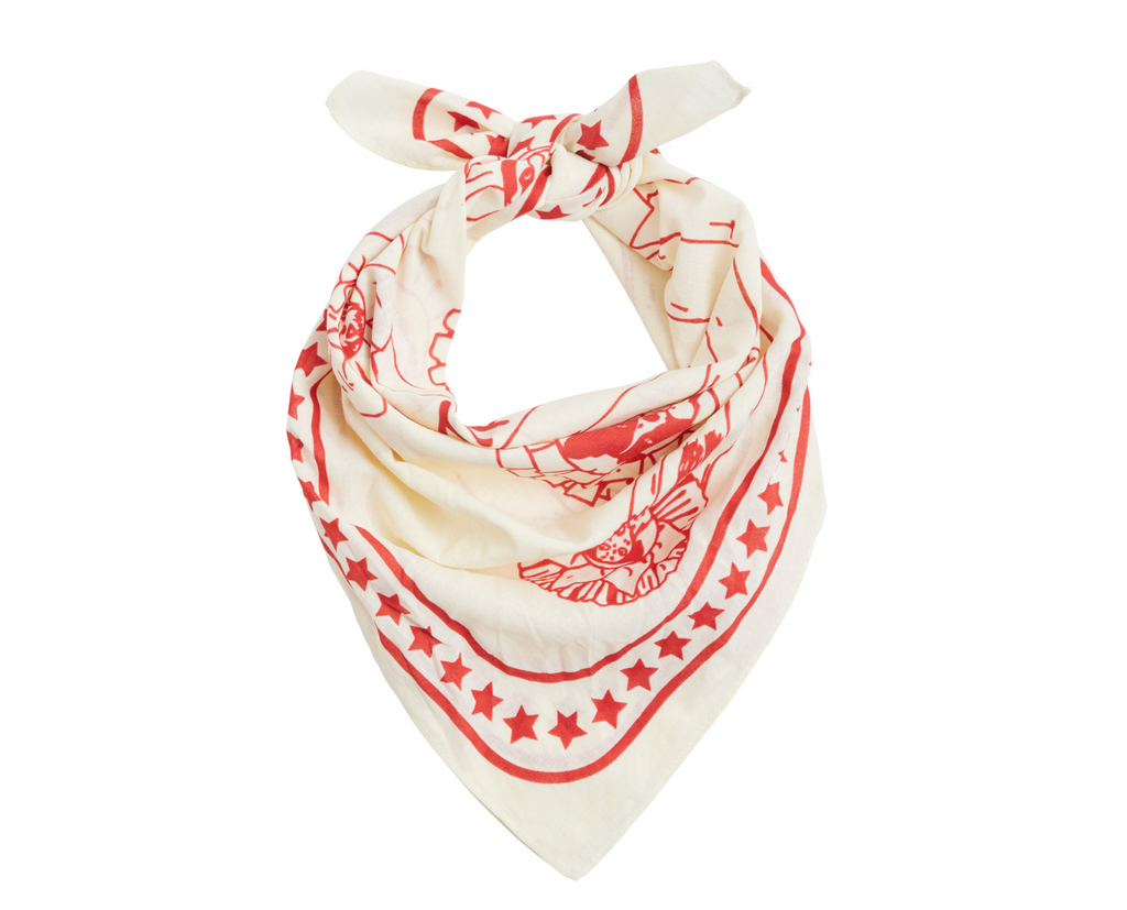 HAY Dogs scarf, 55 x 55 cm, off-white