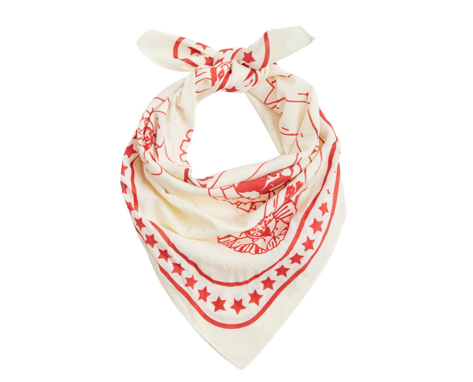 HAY Dogs scarf, 55 x 55 cm, off-white