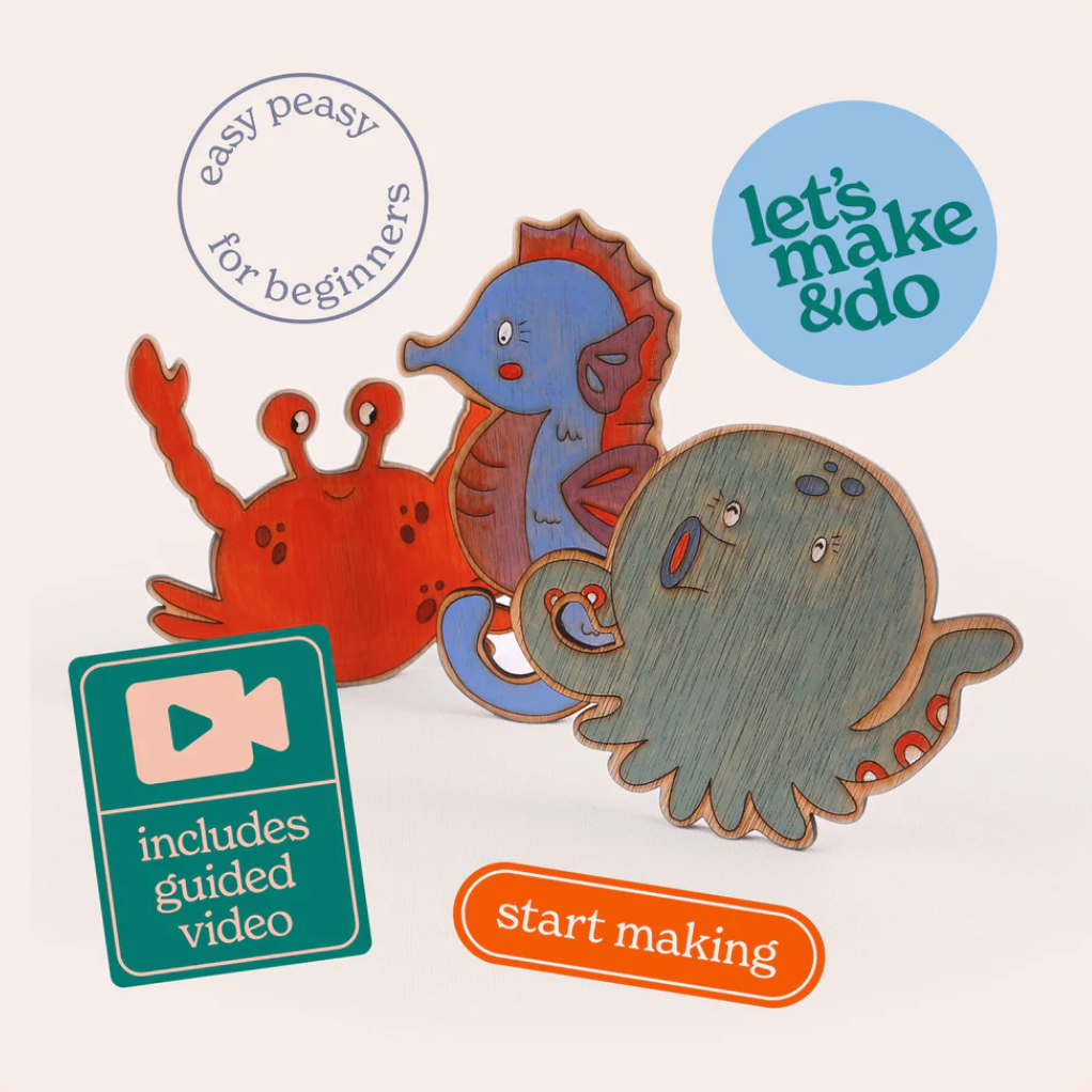 Let's Make & Do Kids Paint Your Own Wooden Sea Kit