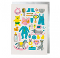 The Archivist - Baby Pattern by The Printed Peanut cards
