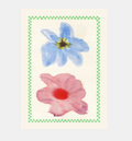 Paper collective - Flowers with checks print 30x40cm