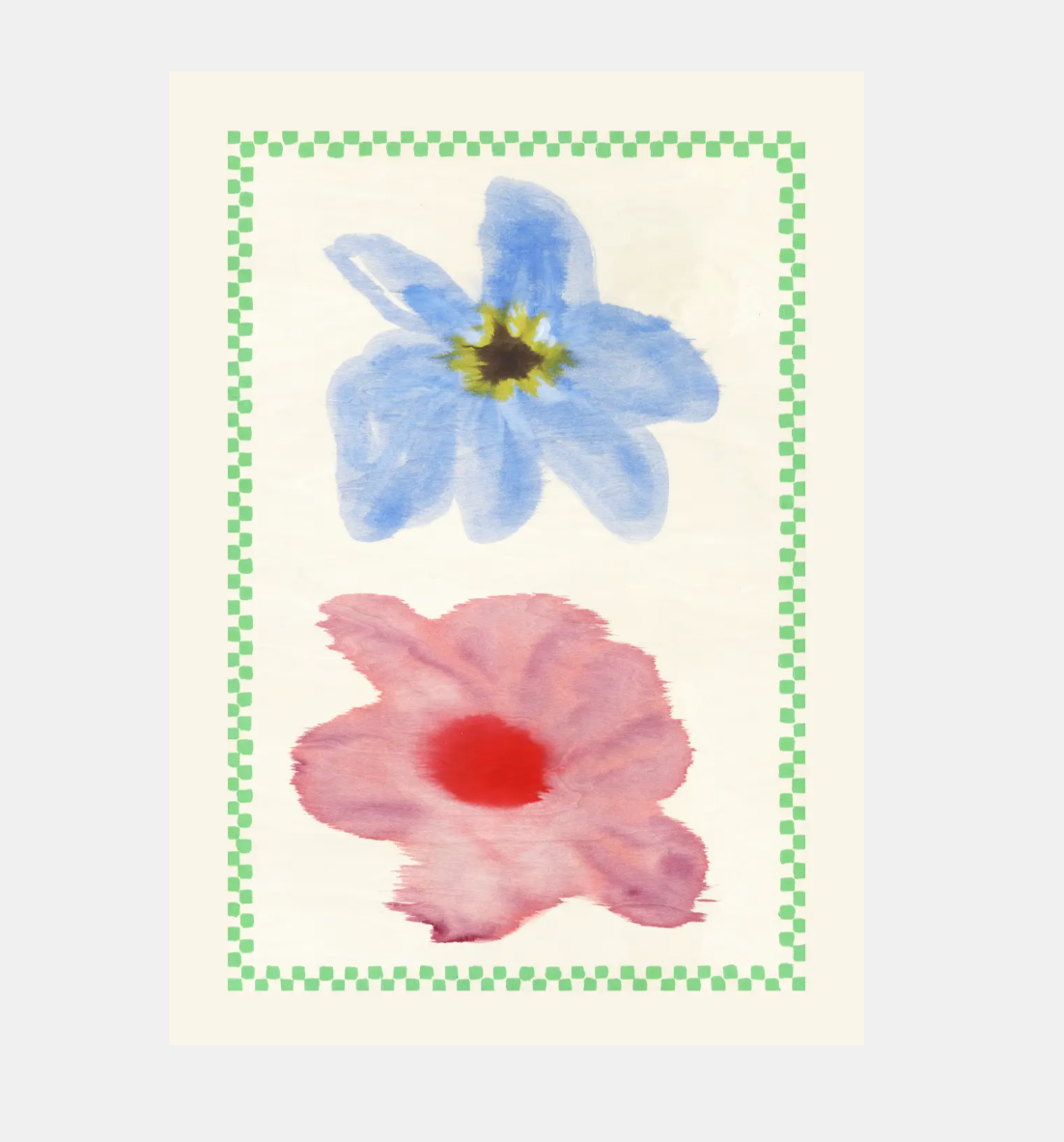 Paper collective - Flowers with checks print 30x40cm