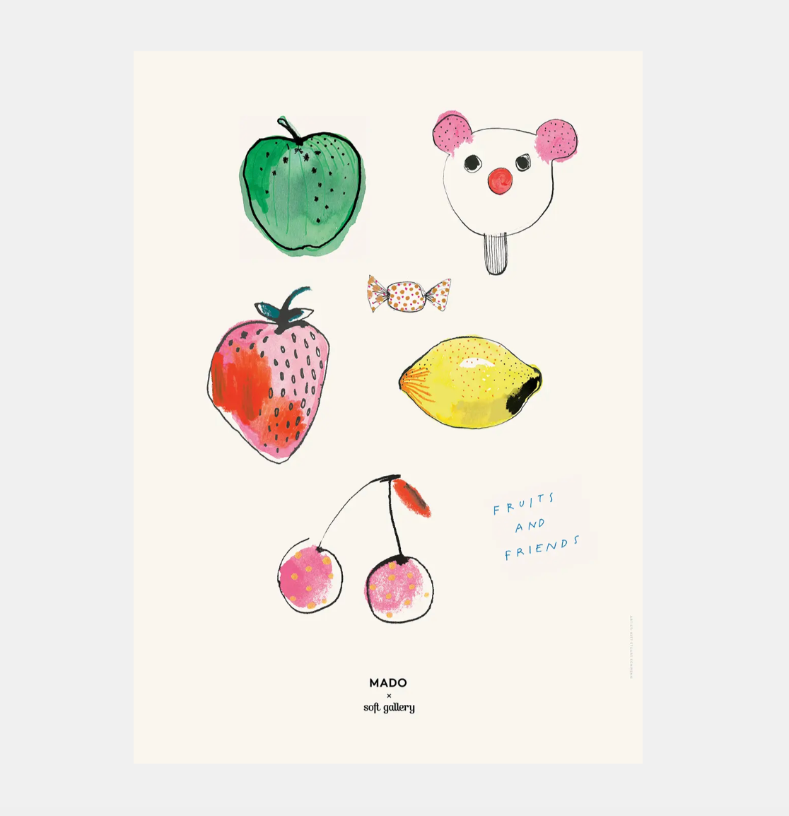 Paper collective - Fruits and friends print 50x70cm