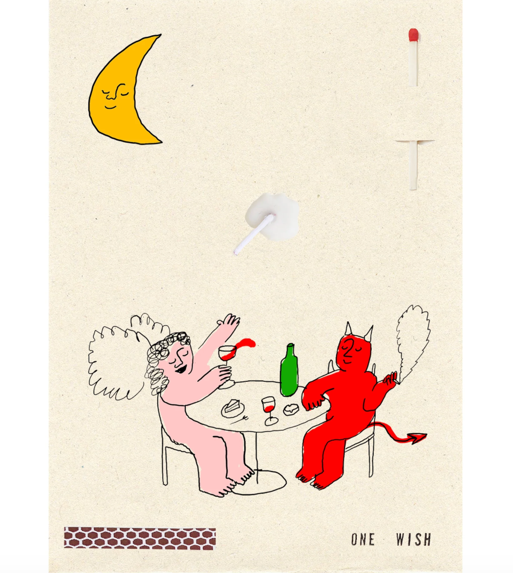 Angel Devil Dinner Wish Card