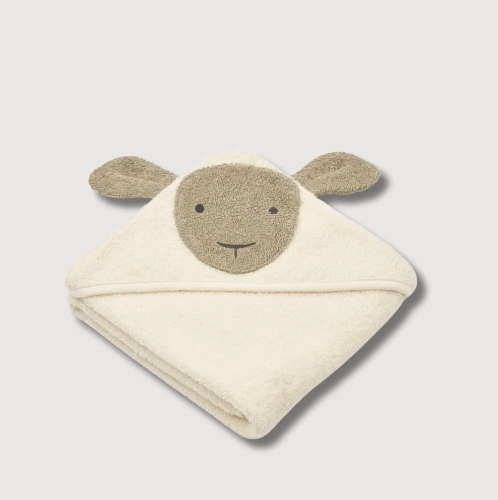 Liewood Albert Hooded Towel - Sheep