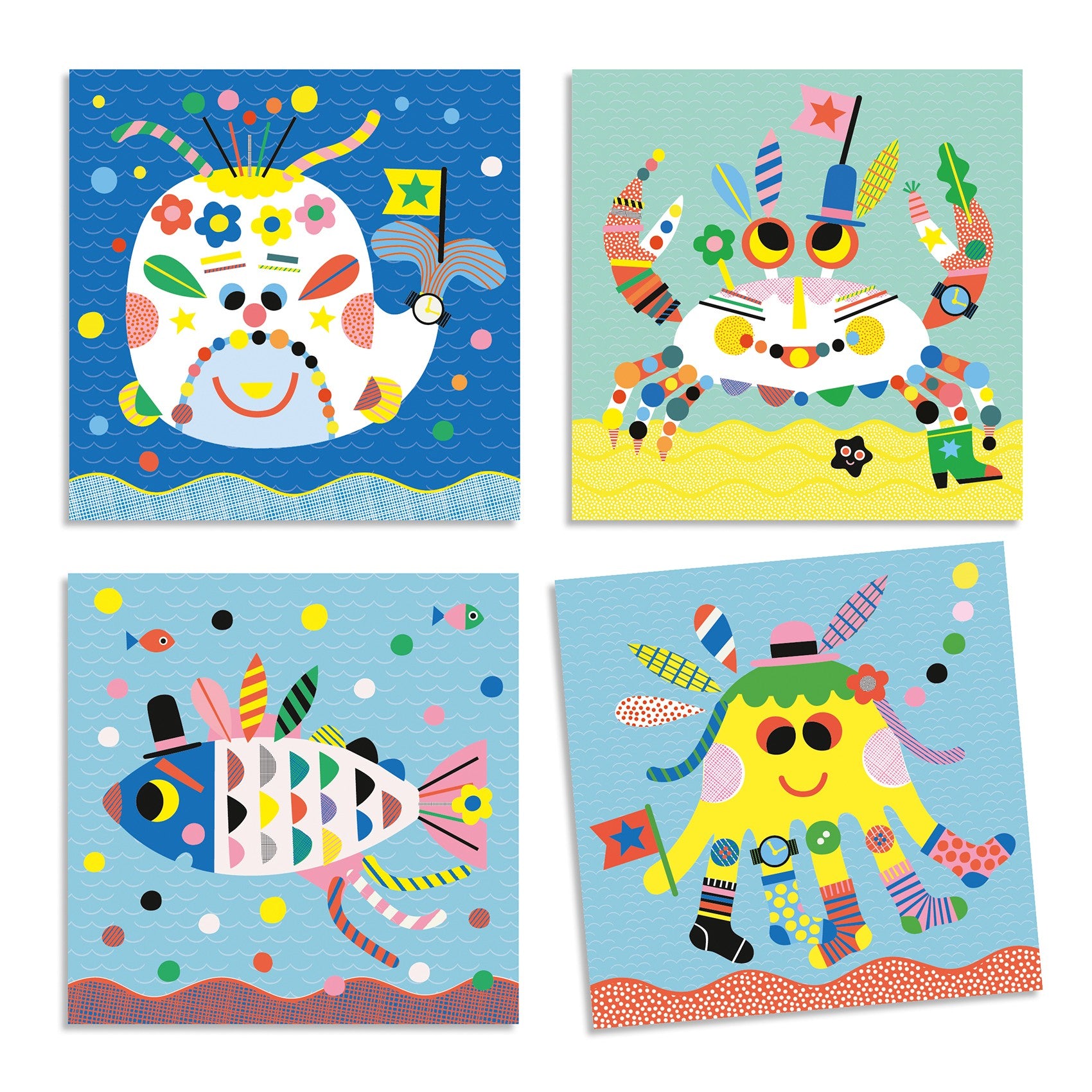 Djeco Stickers Craft Set - Sea Creatures