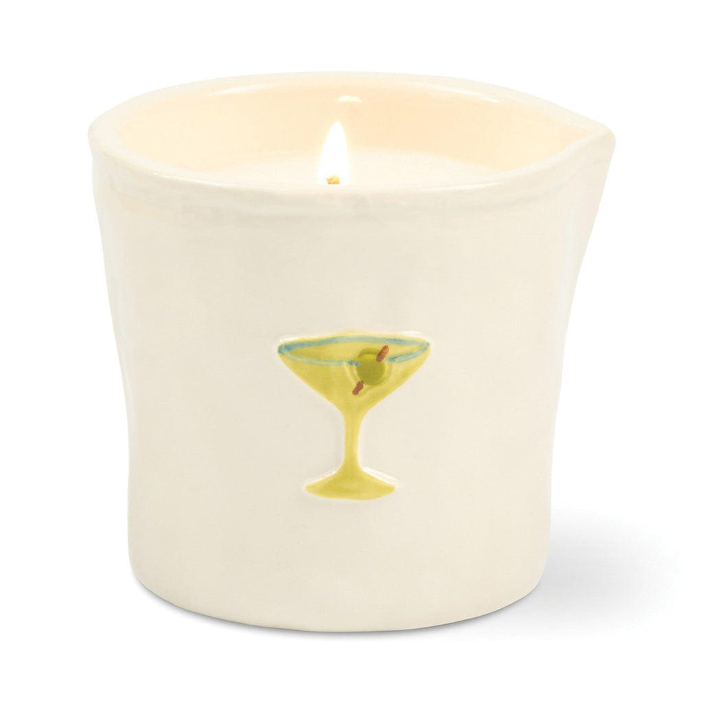 Paddywax Bistro 8oz/226g Martini Ceramic Candle - Lemon & Violet