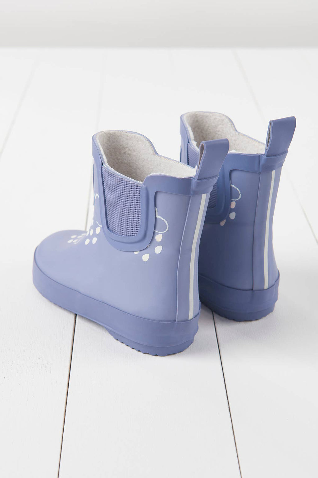 Grass & Air Lavender Short Colour Changing Kids Wellies