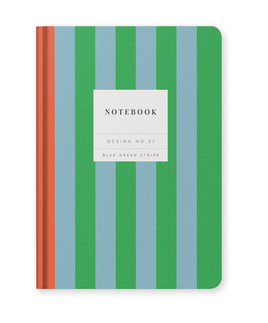 Blue Green Stripe Notebook