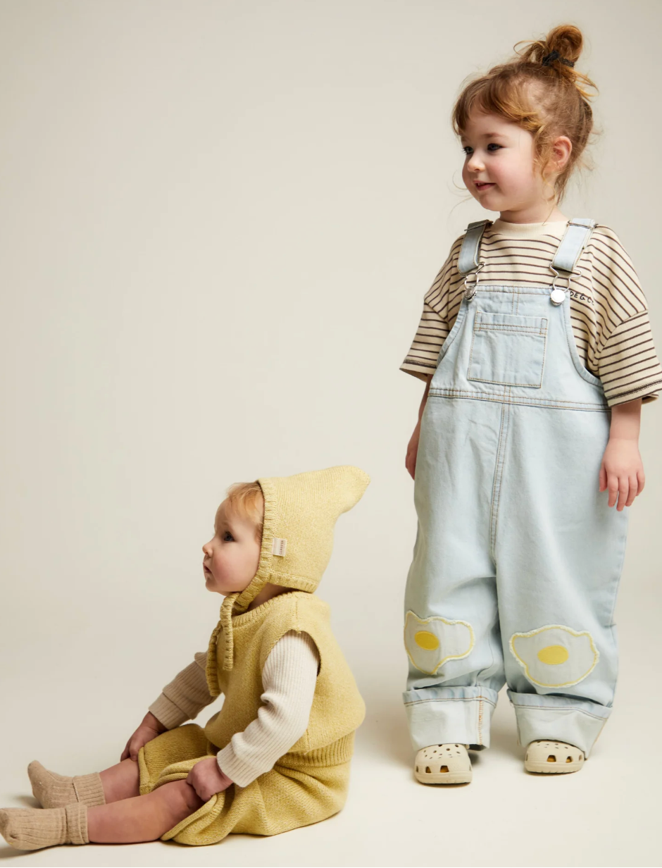 Claude & Co Blythe Egg Patch Denim Dungaree