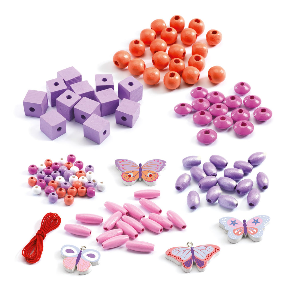 Djeco Wooden Beads - Butterflies