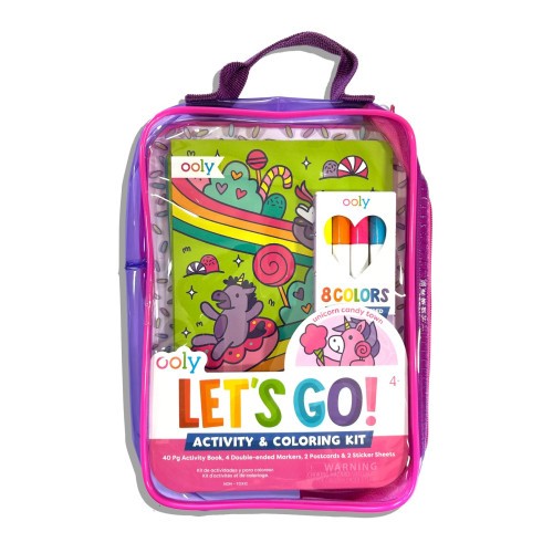 Ooly Let's Go! Colouring Set - Unicorn Candy Town