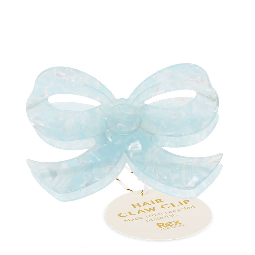 Hair claw clip - Blue Bow