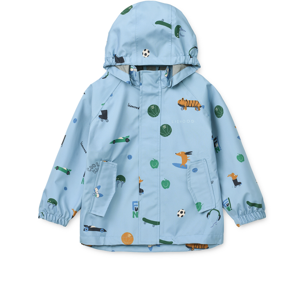 Liewood Pedia Rainwear Set - Fun / Beach blue