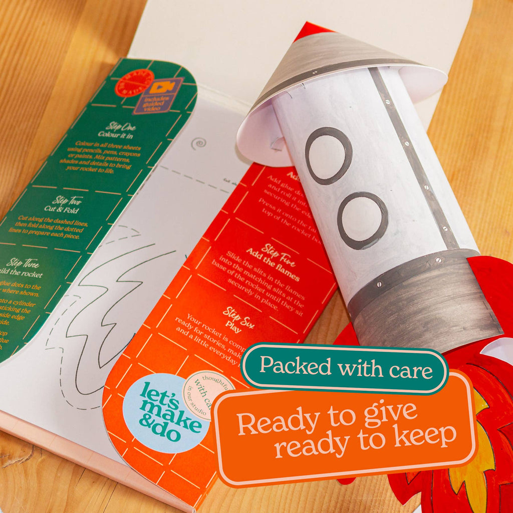 Make Your Own Space Rocket - 3D Kids Colouring Craft Kit