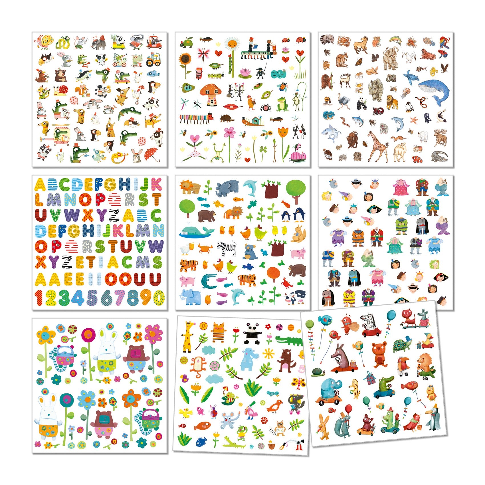 Djeco 1000 Coloured Stickers - For Little Ones
