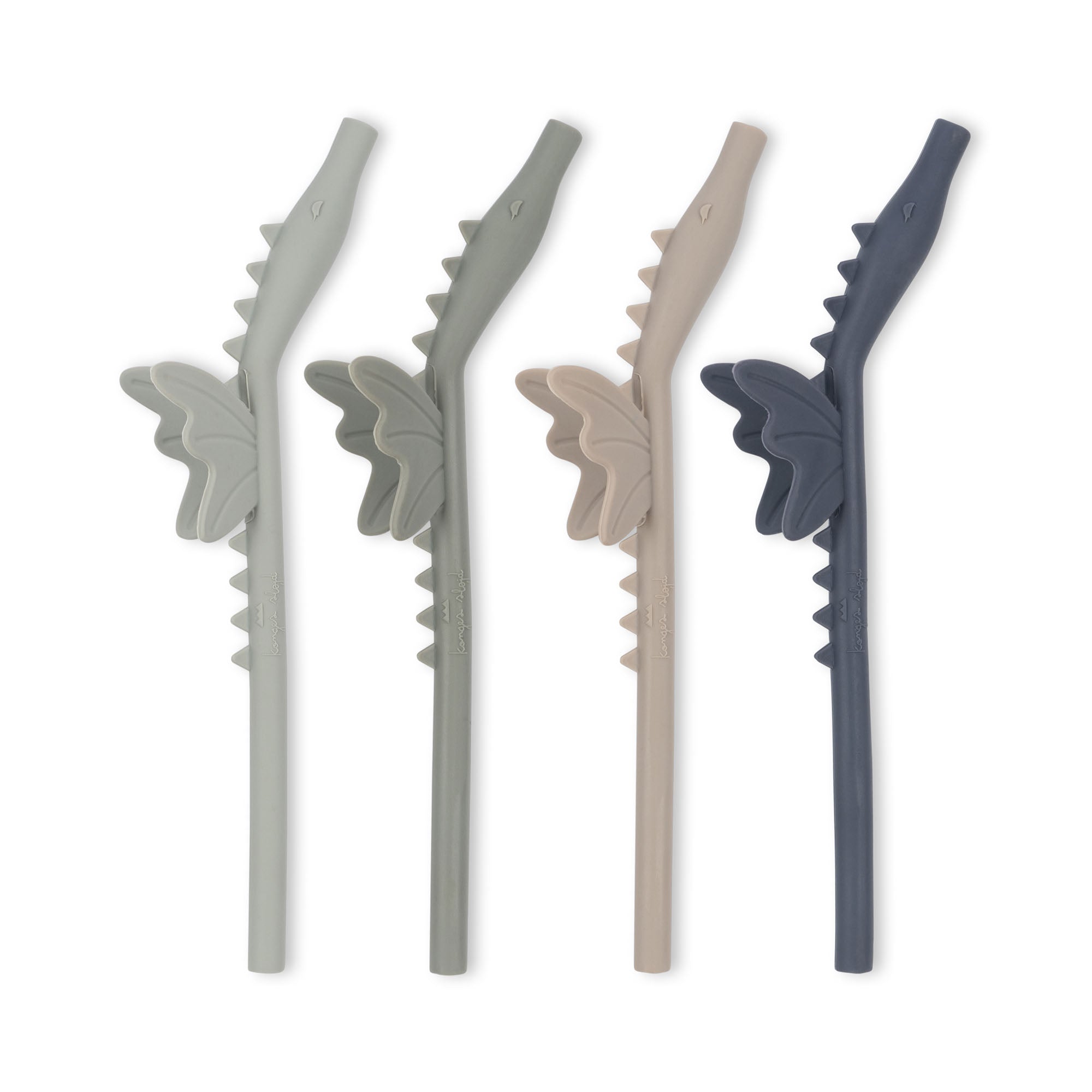Konges Sløjd 4 Pack Silicone Straws Dragon