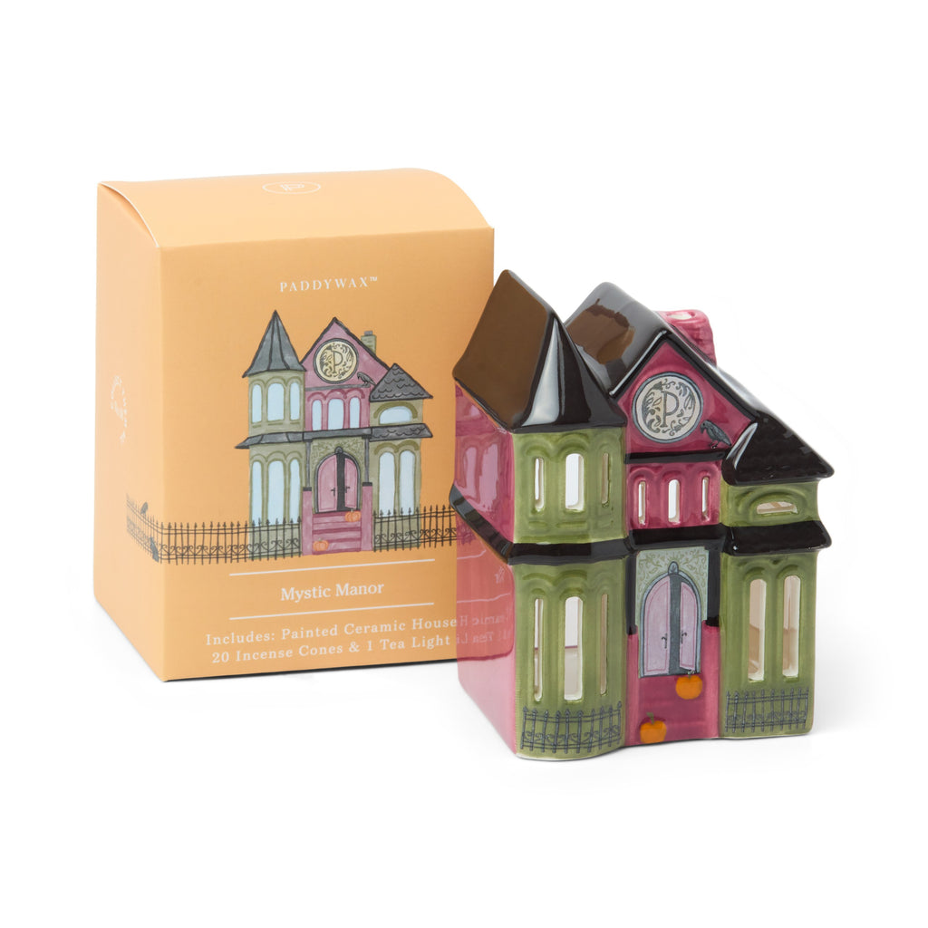 Paddywax No. 08 Mystic Manor Style Incense & Tea Light Holder (1 Tea Light & 20 Incense Cones)