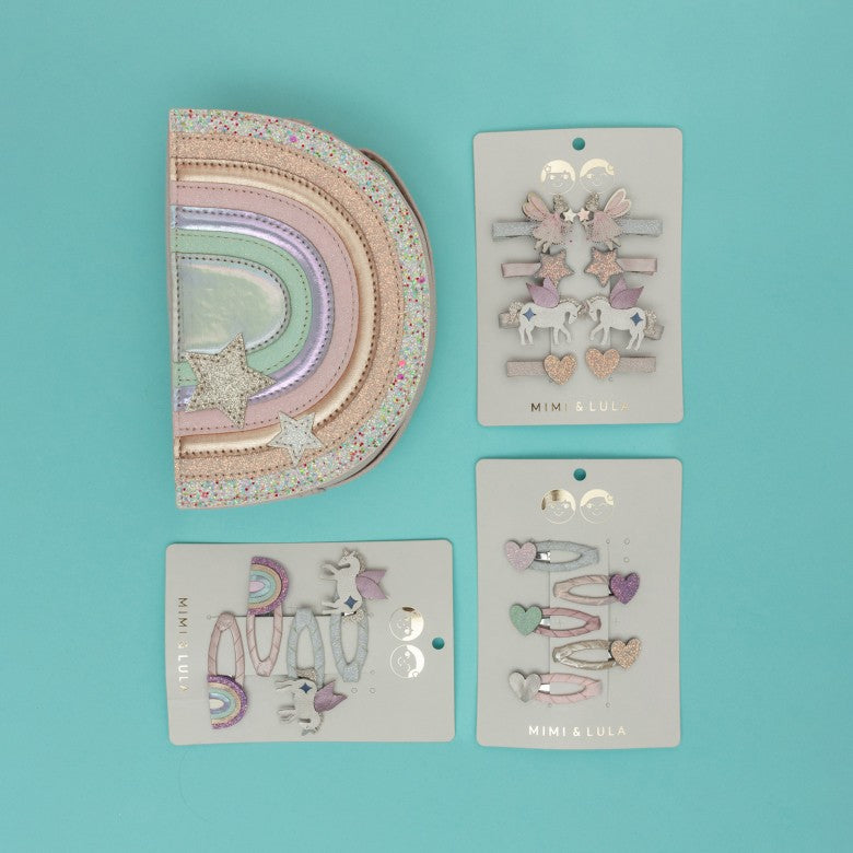 Mimi & Lula Unicorn and rainbow hair clips
