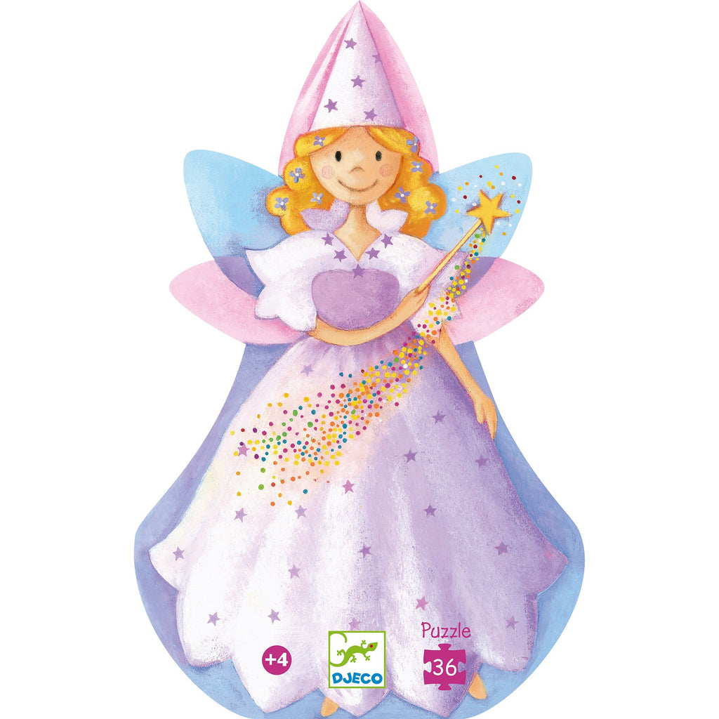 Djeco Silhouette 36 Pieces Puzzle - The Fairy and The Unicorn