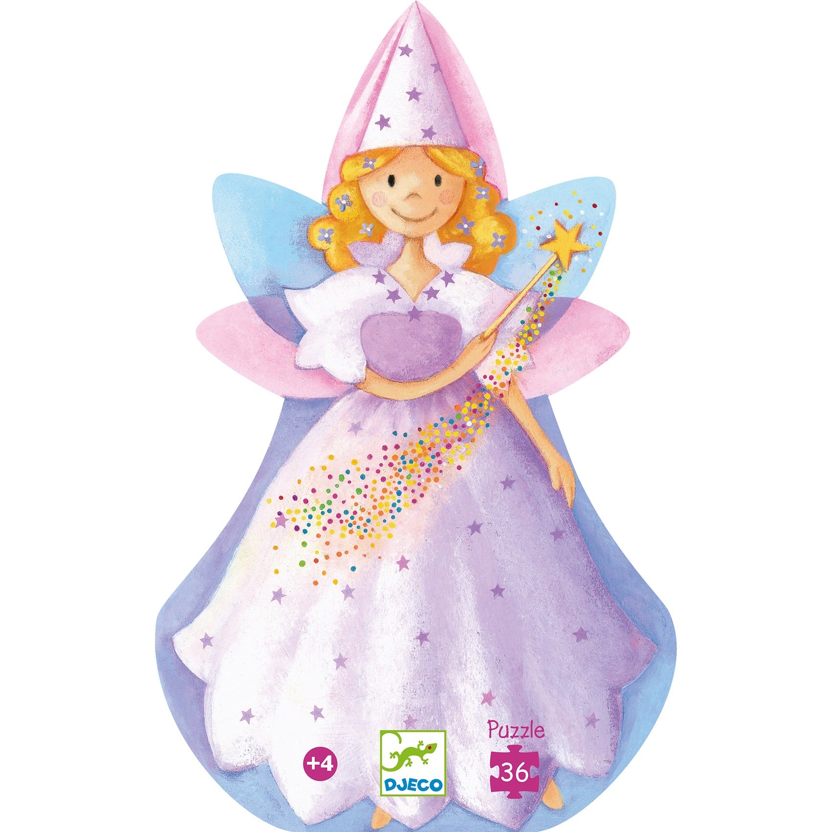 Djeco Silhouette 36 Pieces Puzzle - The Fairy and The Unicorn