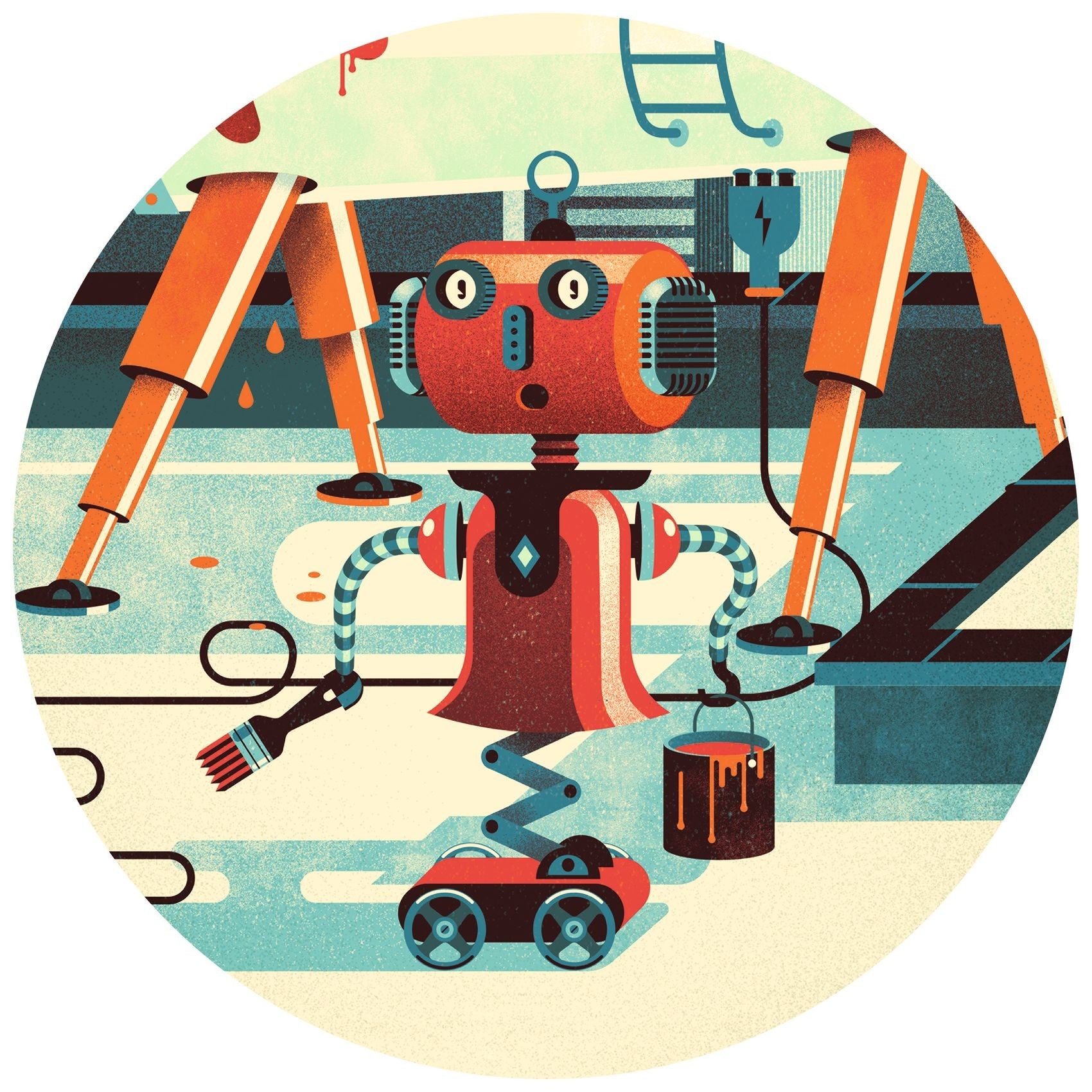 Djeco Silhouette 36 Piece Puzzle - Bob The Robot