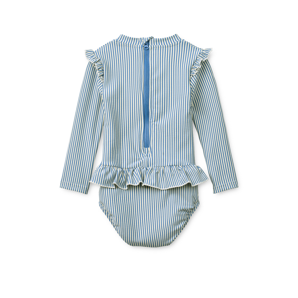 Liewood Sille Seersucker Swimsuit - Riverside / Creme de la creme