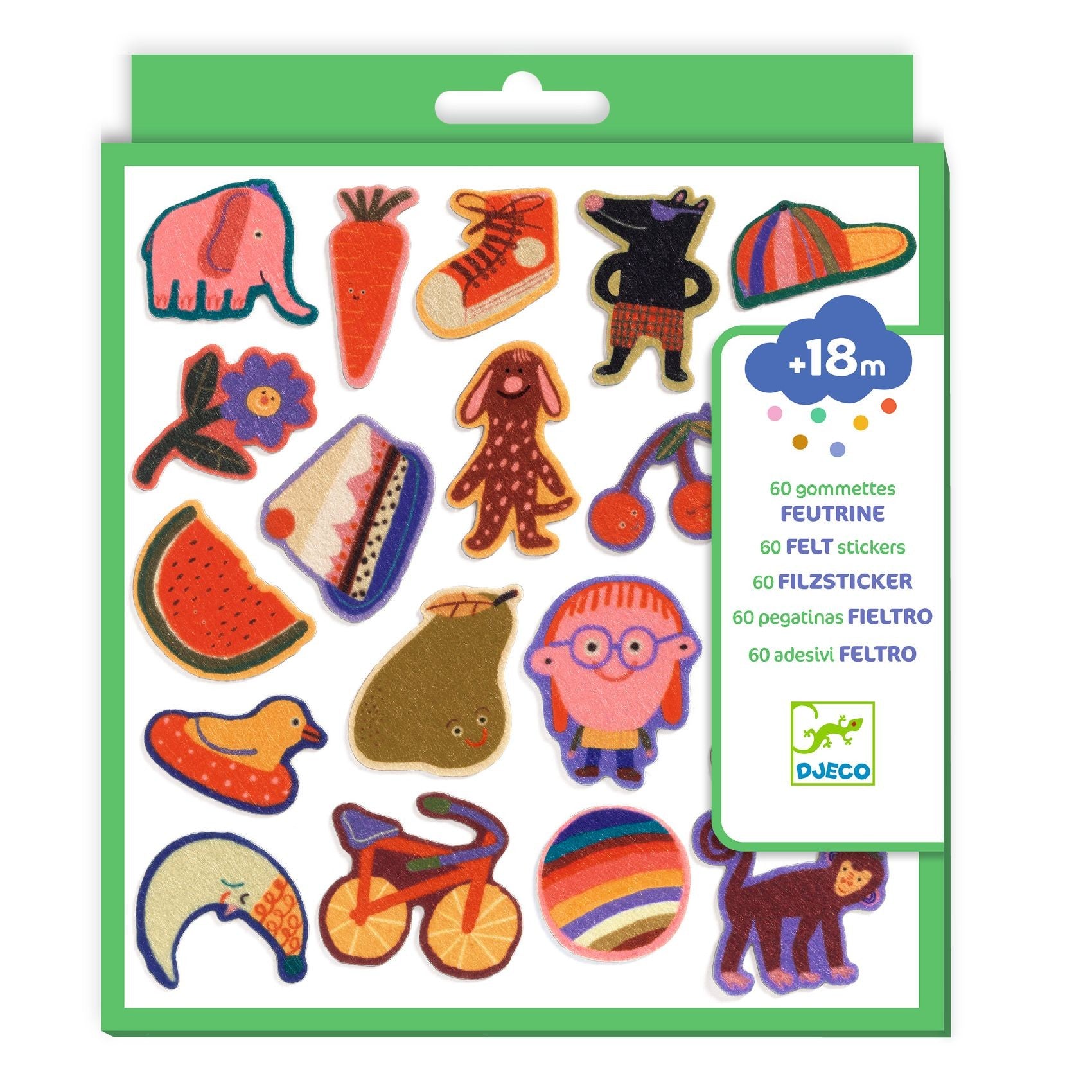 Djeco Felt Stickers - The Silly Ones!