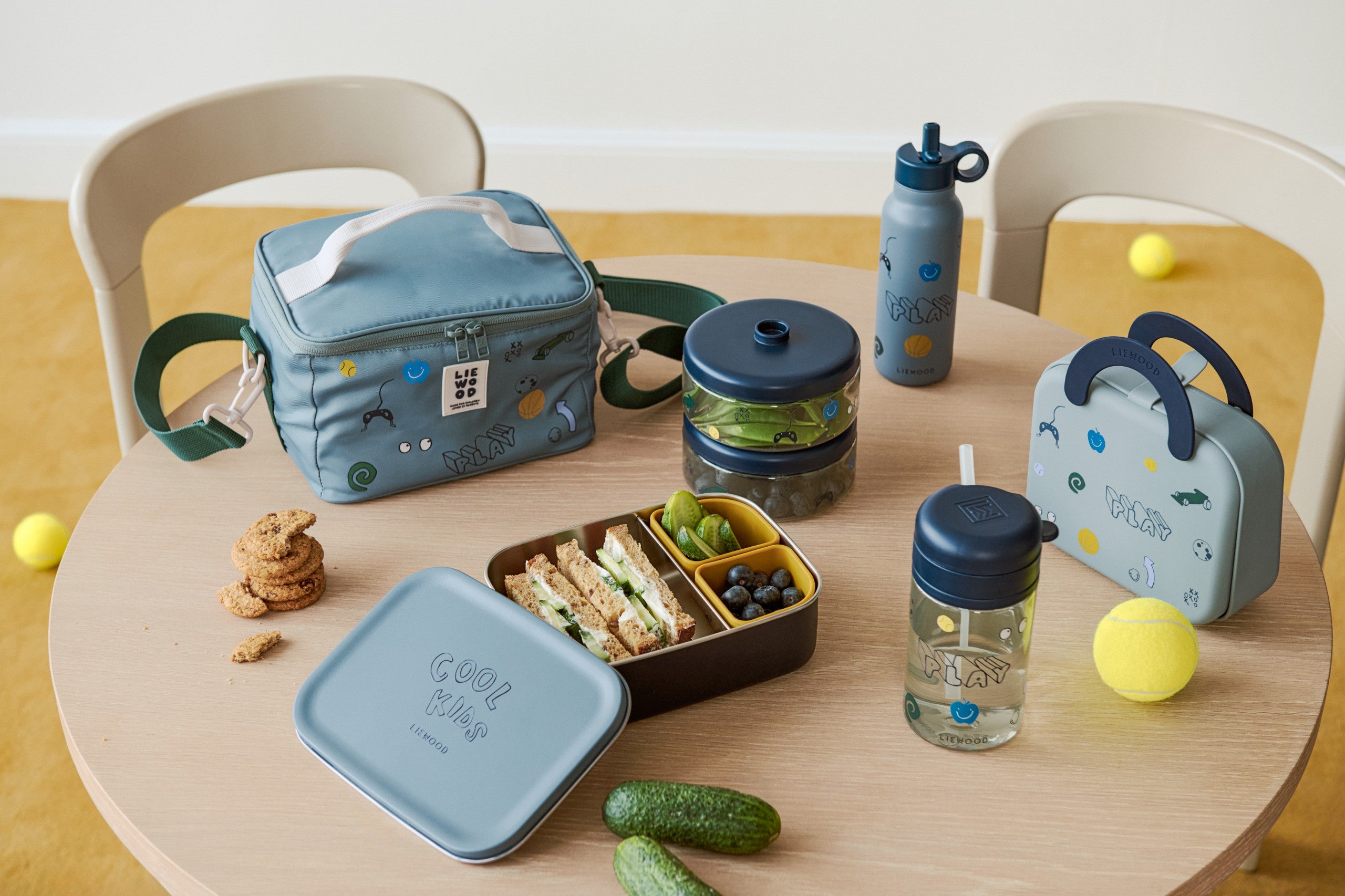 Liewood Elara Foldable Lunchbox - Play / Dusty Peppermint