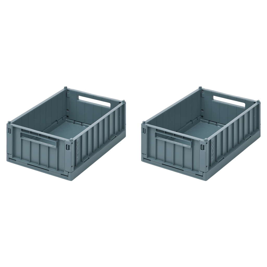 Liewood Weston Storage Box S 2 Pack - Whale Blue