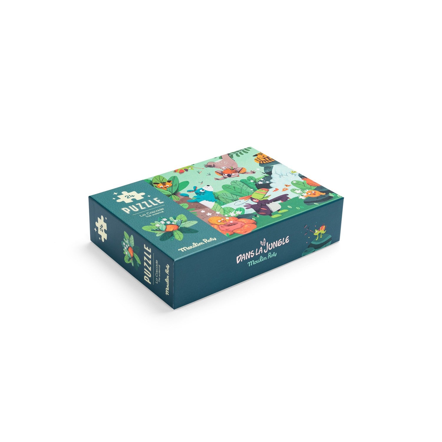 Moulin Roty The waterfall glow-in-the-dark puzzle (24 pcs) - Dans la Jungle