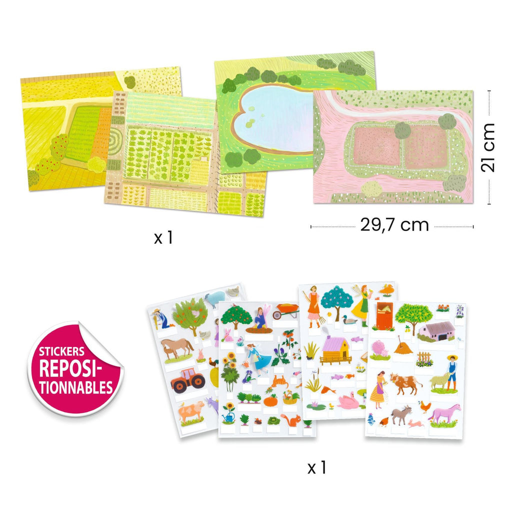 Djeco Lift Up Stickers Farm