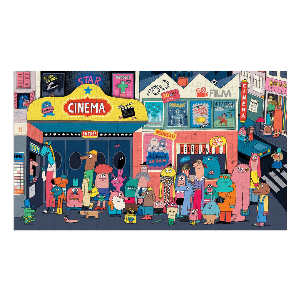 Moulin Roty Let's go to the movies puzzle (200 pcs) - Les Schmouks