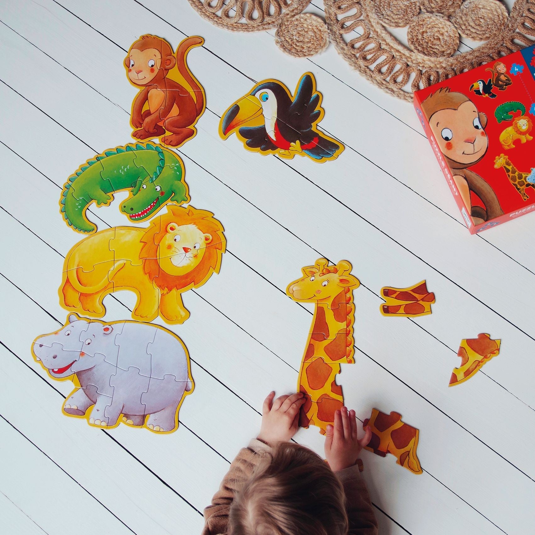 Djeco Marmoset & Friends 6 Animal-Shaped Puzzles 4, 6, 9 Pcs