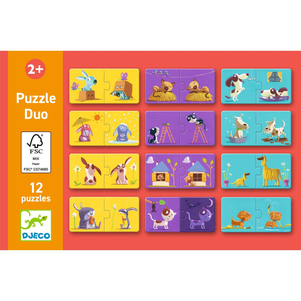 Djeco 12 Duo Puzzles - Opposites