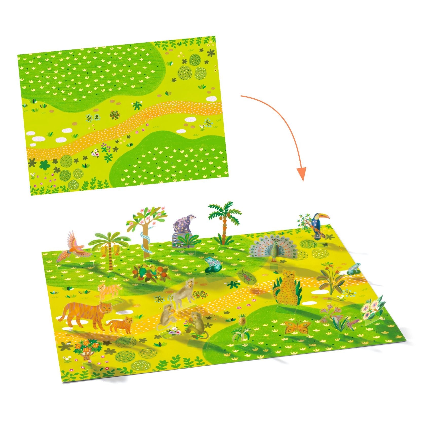 Djeco Lift Up Stickers Animals