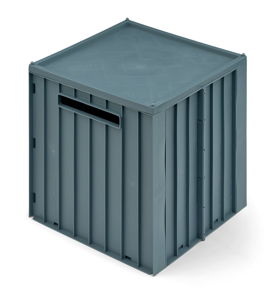 Liewood Elijah Storage Box with Lid - Whale Blue