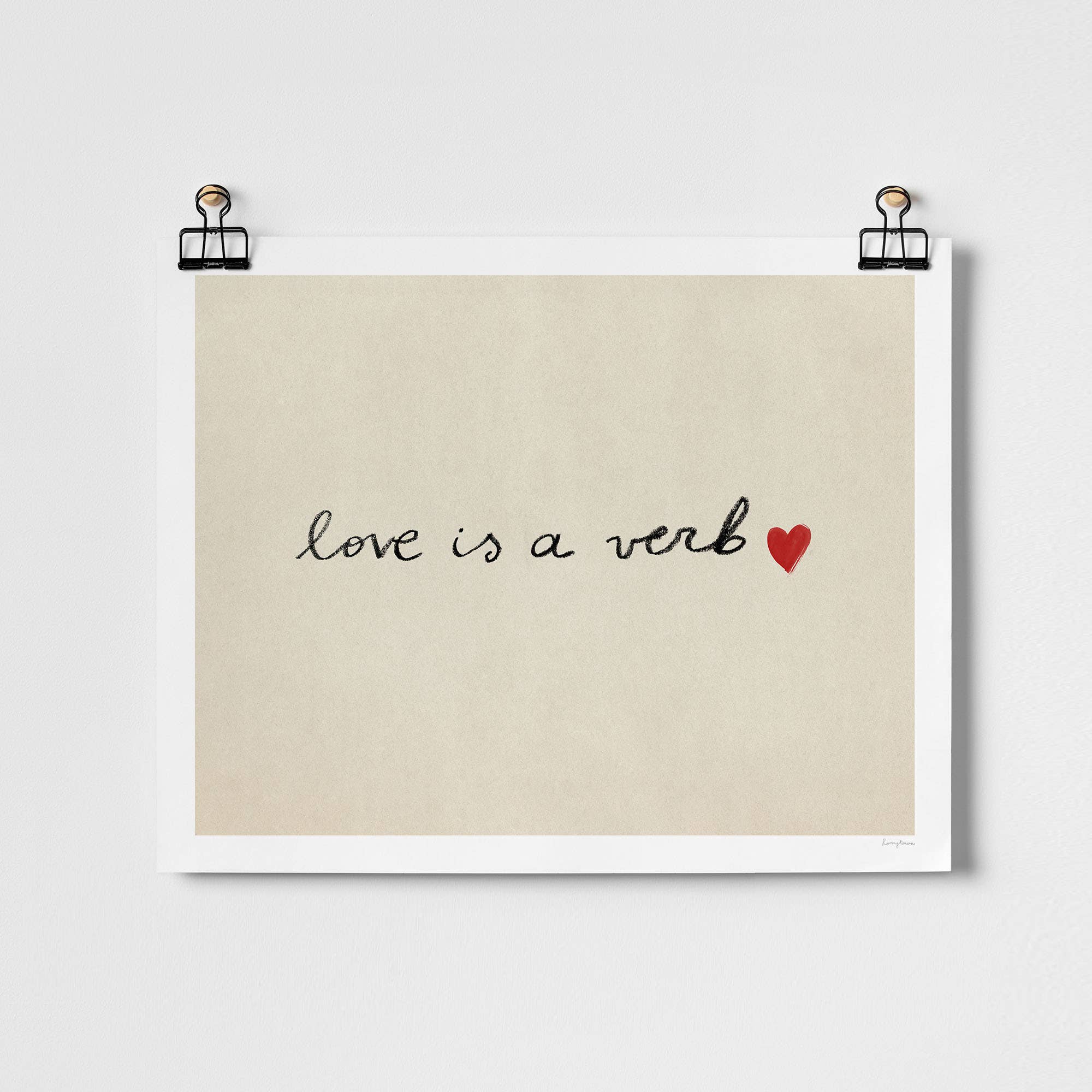 Love is a Verb Fine Art Print + Frame