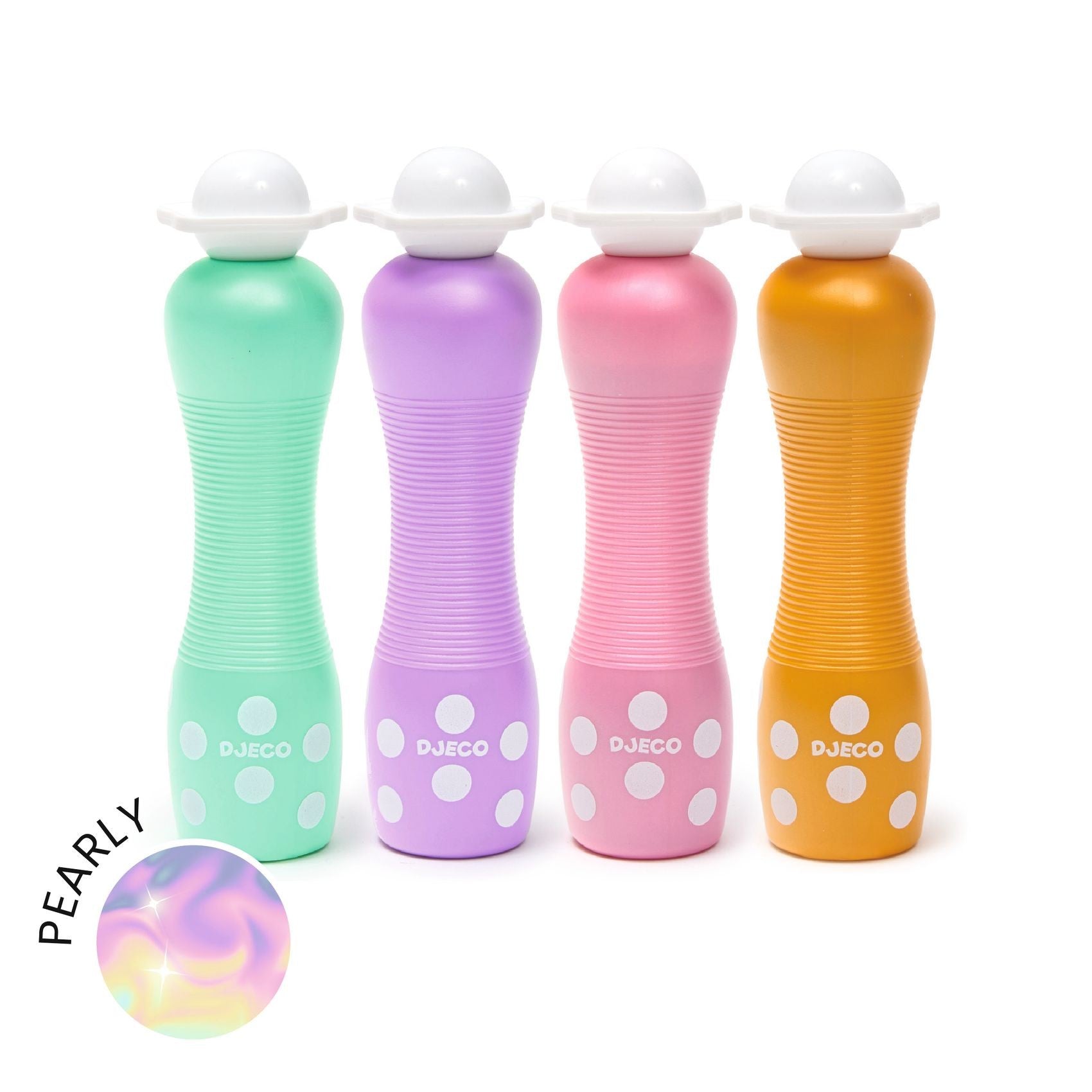 Djeco 6 Colouring Foam Dot Markers - Pearly