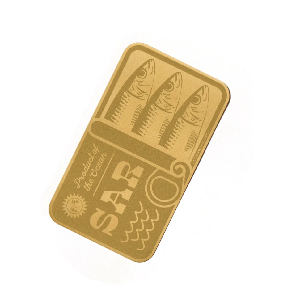 Brass Bookmark - Sardines