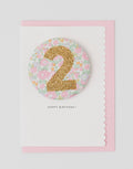 Birthday Badge Age 2 - Liberty Betsy Ann Fabric