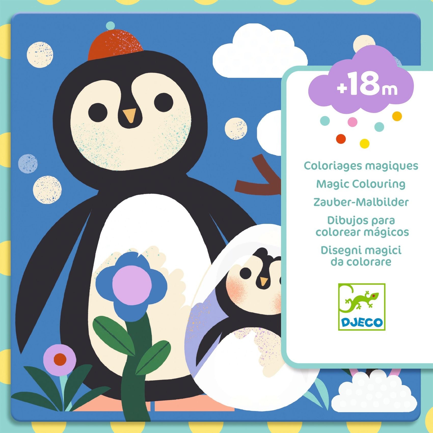 Djeco Peekaboo Baby Animals Magic Colouring Set
