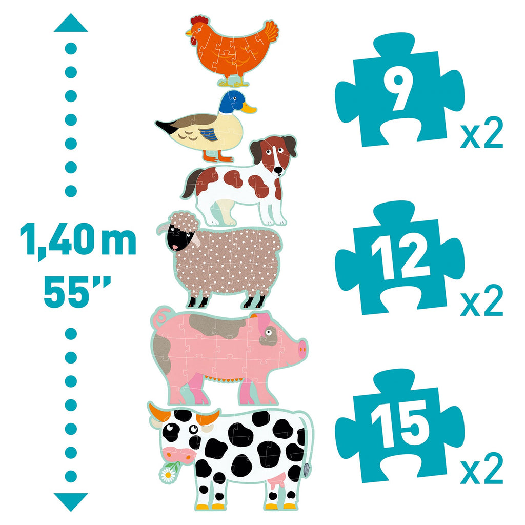 Djeco Puzzles - Giant Honore and friends