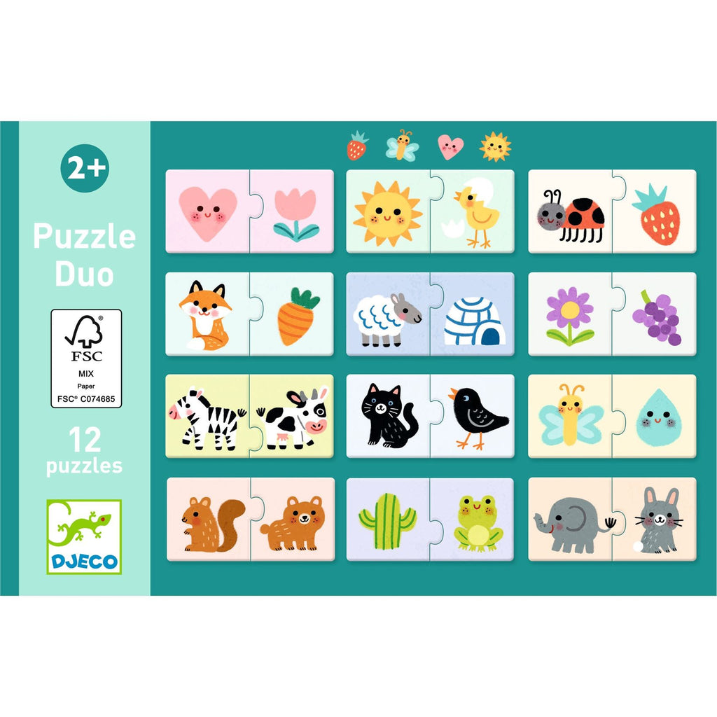 Djeco 12 Duo Puzzles - Colours