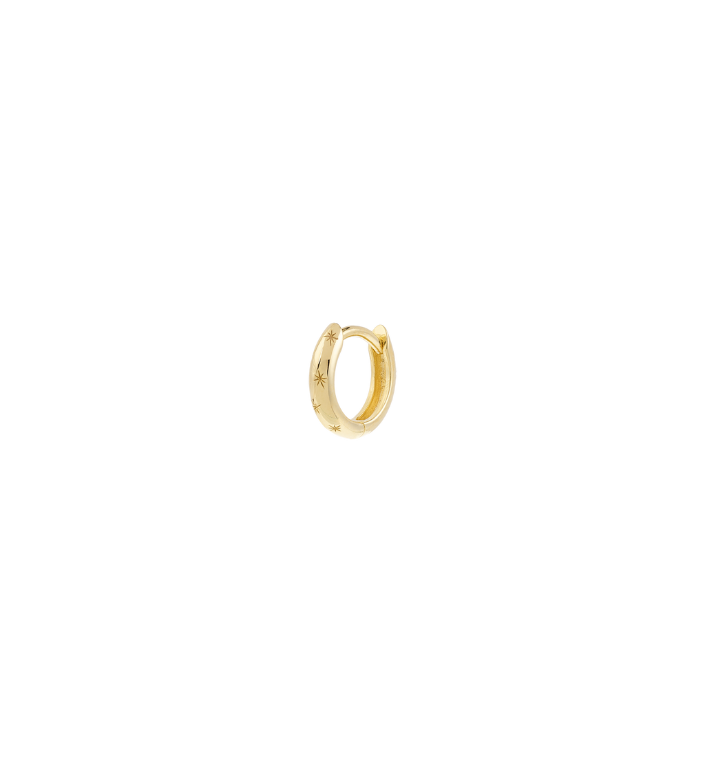 Anna + Nina Single Heavenly Stars Hoop Earring