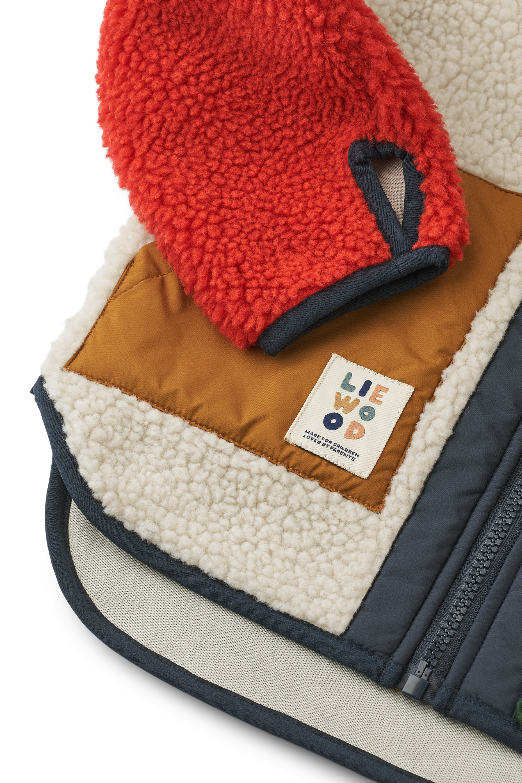 Liewood Noam Pile Jacket - Garden green multi mix
